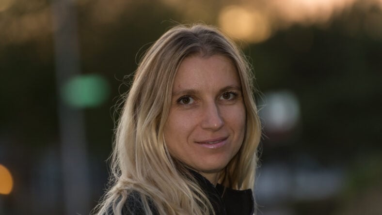 blonde woman portrait