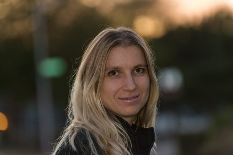 blonde woman portrait