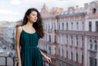 Girl with long black hair in a