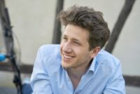 Portrait of a young handsome man with