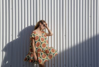 Outdoor portrait of stylish fashionable woman in