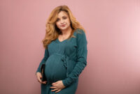 Portrait of a pregnant woman in a