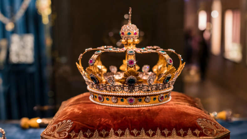 king crown on a pillow