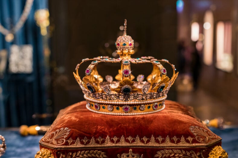 king crown on a pillow