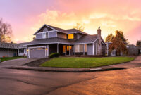 sunset in the city modern home