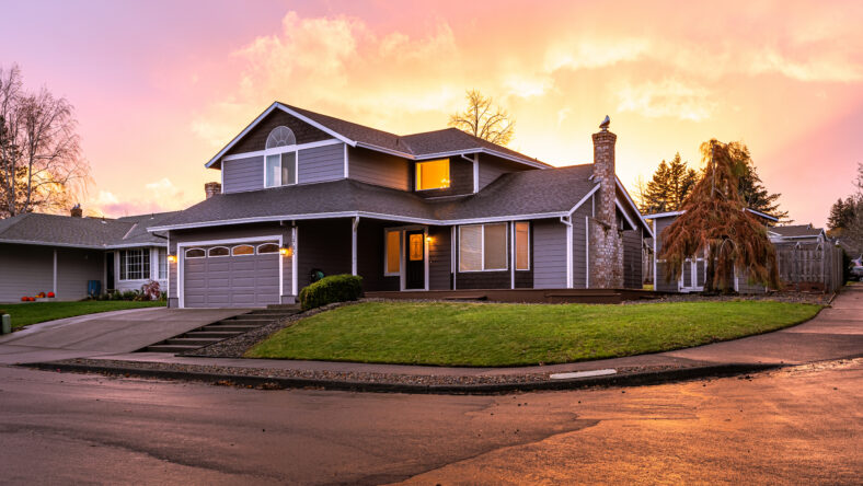 sunset in the city modern home