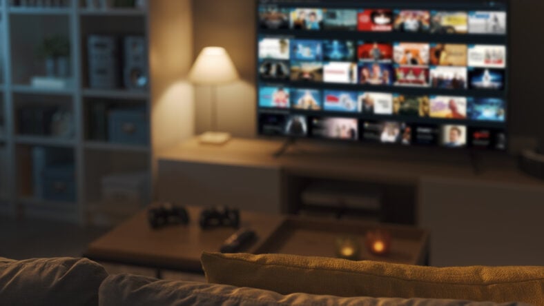 Living room interior and Video on Demand