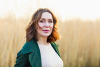 portrait of lovely middle aged woman posing