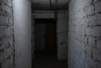 Dark basement in an old residential of