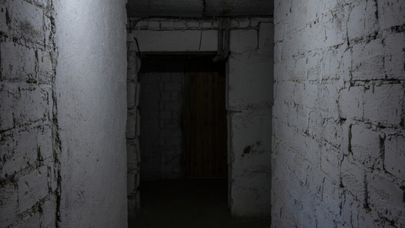 Dark basement in an old residential of