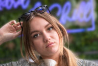 portrait of a beautiful young European girl,