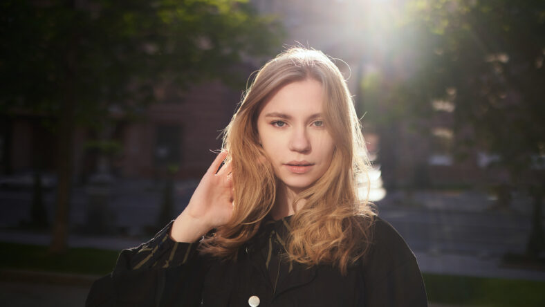 smiling natural looking beauty teenage girl with
