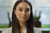 Beautiful pretty Caucasian confident female business woman
