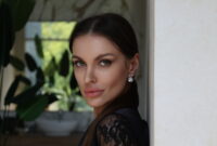 Beautiful brunette woman portrait smile. Portrait of