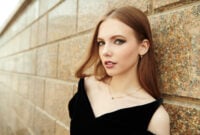 Portrait of a beautiful young girl with