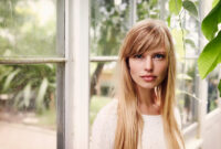 Seriously stunning blond woman with blue eyes,