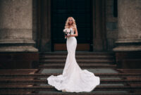 The bride in a long dress.Gorgeous wedding