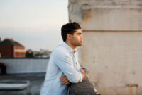 Man looking at view