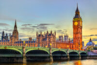 The Palace of Westminster and Westminster Bridge