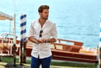 Handsome young man wearing elegant white shirt
