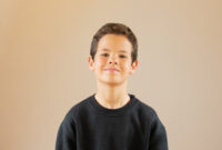 Portrait of a handsome smiling young boy