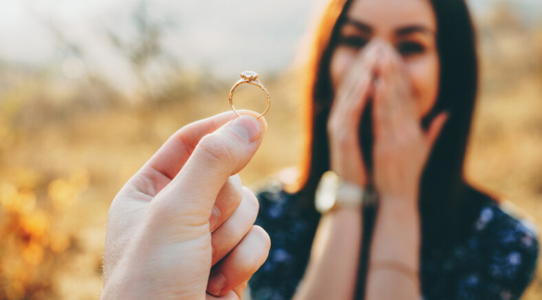 Close up photo of a wedding ring
