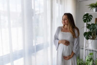 Portrait of a beautiful smiling pregnant woman