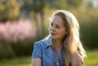 Portrait of a beautiful woman outdoors. Summer