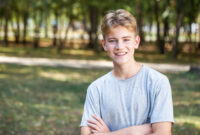 Close up portrait of a young blonde
