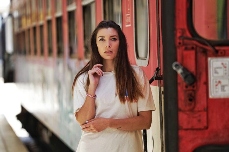 portrait of a women on the graffiti