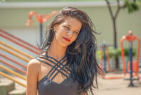 Beautiful woman with expressive look outdoors