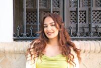 Portrait of a beautiful young woman with