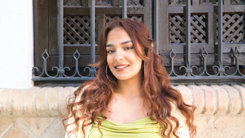 Portrait of a beautiful young woman with
