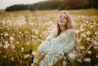 young woman in a dress in a