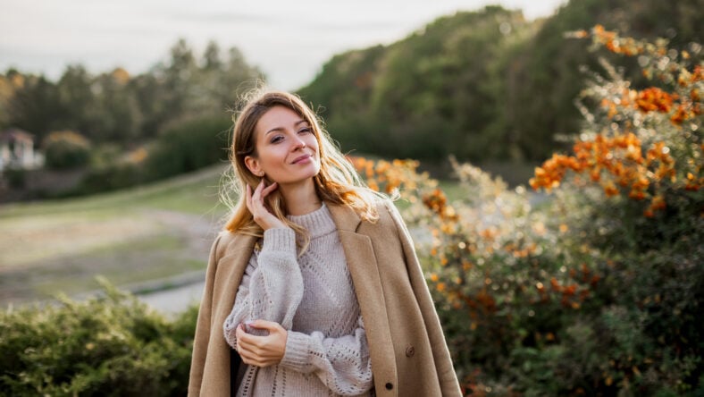 Beautiful portrait of a Caucasian girl in
