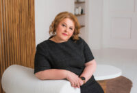 Plus size mature modern lady lifestyle. Middle