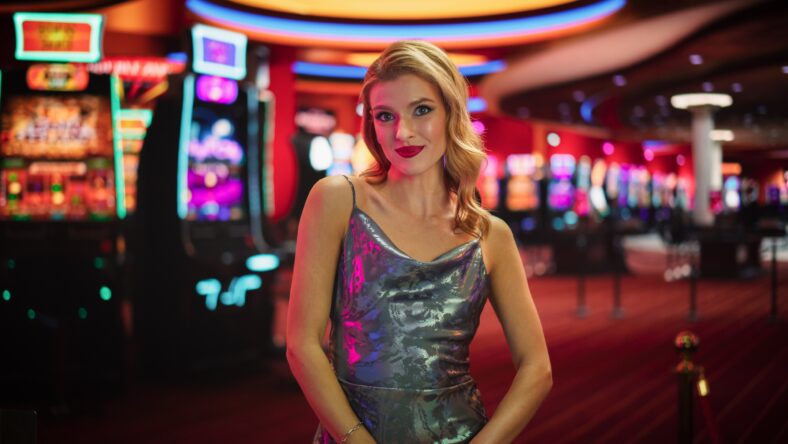 Beautiful Young Caucasian Woman Posing In Prestige