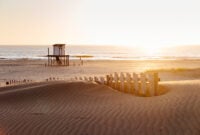 Beautiful morning of summer in the beach.