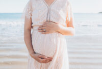 close up cropped photo of pregnant mother