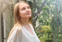 portrait of a cute young woman in