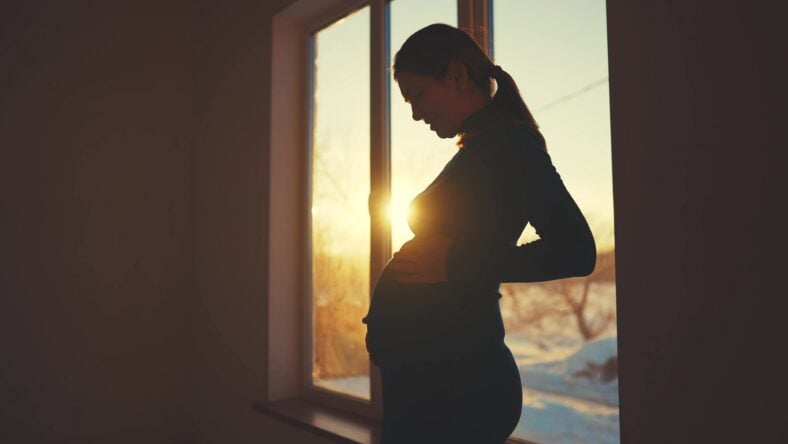 pregnant woman. motherhood pregnancy concept. 40 year