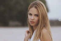 Close up portrait of beautiful young woman